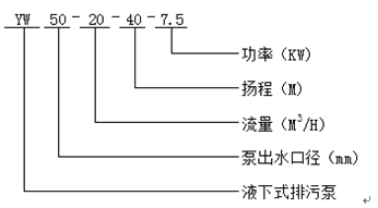 排污泵型號(hào)意義