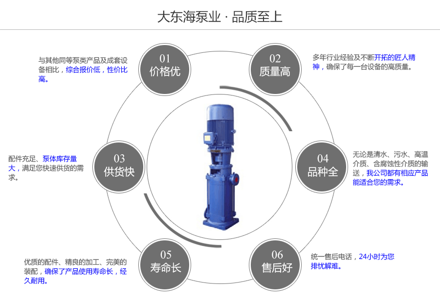 大東海泵業(yè)立式多級離心泵質量保證圖