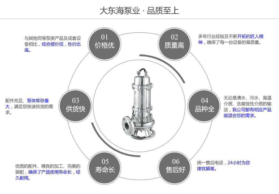 大東海泵業(yè)不銹鋼污水泵質(zhì)量保證圖